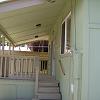 side view of newly painted porch